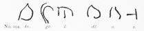 No. 294. ta. go. i. di. o. i.

No. 294. The above Inscription developed (7 M.).