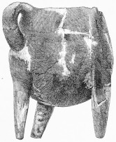 No. 107. Funereal Urn of Stone, found on the Primary
Rock, with Human Ashes in it (15½ M.).