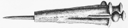 No. 225. Five Copper Dress Pins, molten together by the
conflagration. From the Palace (8 M.).