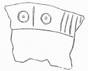 Piece of a Terra-cotta Dish, with the Owl’s Face. (14
M.)