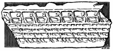 Rowers in an Athenian warship, about 400 B.C. (Fragment
of relief found on the Acropolis)