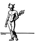 Mercury

The plebeian god of commerce.

J.F.M.

From a Roman bronze.