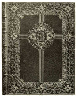 BOOKBINDING IN BLUE LEVANT MOROCCO, WITH INLAY AND GOLD
TOOLING BY F. SANGORSKI AND G. SUTCLIFFE