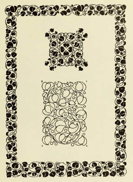 BORDER AND END-PAPER DESIGNS BY ALFRED KELLER. FOR L.
STAAKMANN, LEIPZIG