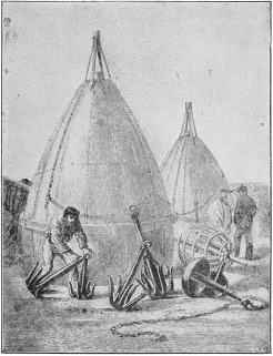 Fig. 38.&mdash;Buoys, Grapnels, Mushrooms&mdash;and Men.