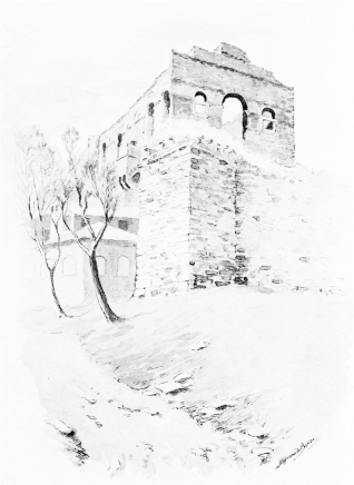 A Byzantine Palace

The ancient Palace of the Porphyrogenitus, where those “born in the
Purple” were shown to the populace and proclaimed “Cæsar urbi, Cæsar
orbis.”