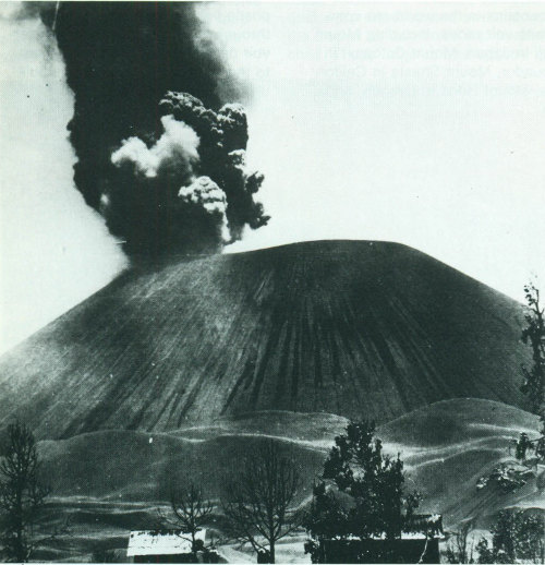 Par&iacute;cutin Volcano, Mexico, is a cinder cone rising approximately 1,200 feet above the surrounding plain.