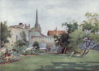 MILTON’S MULBERRY TREE IN THE FELLOWS’ GARDEN, CHRIST’S
COLLEGE

King James I. is said to have introduced the culture of the mulberry
tree, and it is probable that the one in this garden is the last
survivor of a number bought in 1609. Milton was admitted to this College
in 1625.