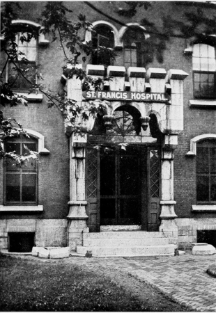 The quaint doorway of the Medical College through which
Mr. Howells passed daily while he roomed in the building