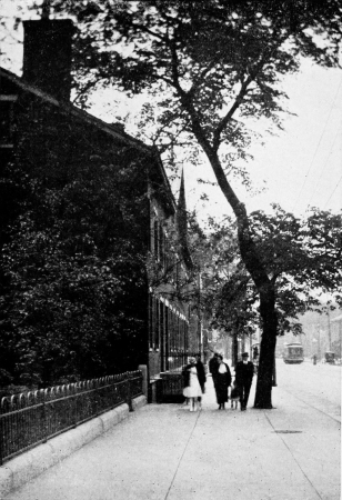 Old-time dwellings on one of the Columbus streets that
Mr. Howells used to frequent