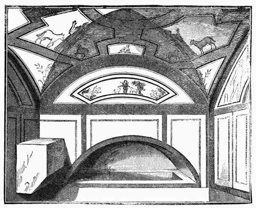 Illustration: Fig. 105.&mdash;Painted Chamber in the Catacomb of St. Agnes.