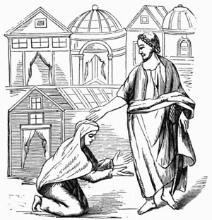 Illustration: Fig. 94.&mdash;Christ Healing the Woman with the Issue of
Blood.