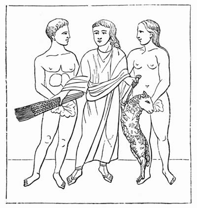 Illustration: Fig. 63.&mdash;Adam and Eve Receiving their Sentence.