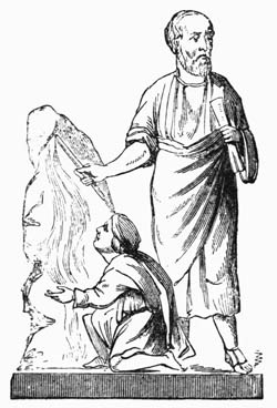 Illustration: Fig. 73.&mdash;Moses Striking the Rock.