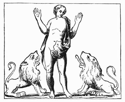 Illustration: Fig. 80.&mdash;Daniel in the Lions' Den.