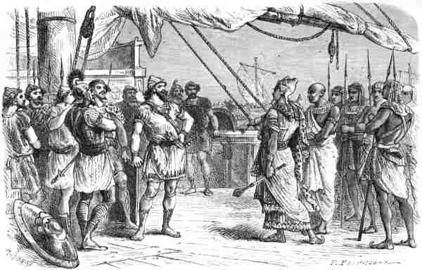 Illustration: 'DOWN, YOU PH&OElig;NICIAN THIEVES!'