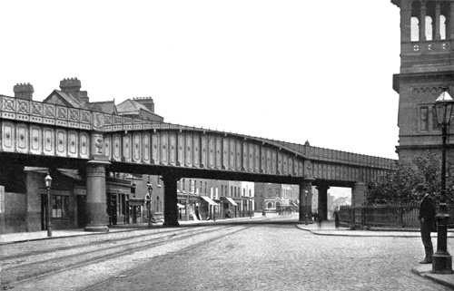 BRIDGE CARRYING THE D. W. AND W. RAILWAY (LOOP LINE)
OVER AMIENS STREET, DUBLIN