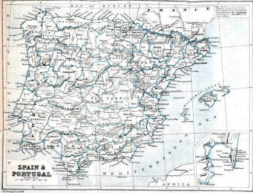 Map of SPAIN &
PORTUGAL