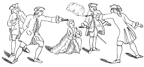 DUEL BETWEEN GEORGE GARRICK AND MR. BADDELEY, 1770.

Page 42.

