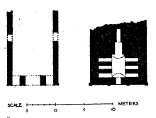 Fig. 226.&mdash;SHAHR, TEMPLE-MAUSOLEUM, UPPER AND LOWER
STOREYS.