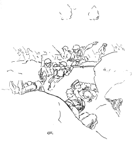 Image unavailable: “AT SEVEN O’CLOCK THE GERMANS CAME OVER.”

[To face page 16.