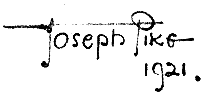 Joseph Pike

1921