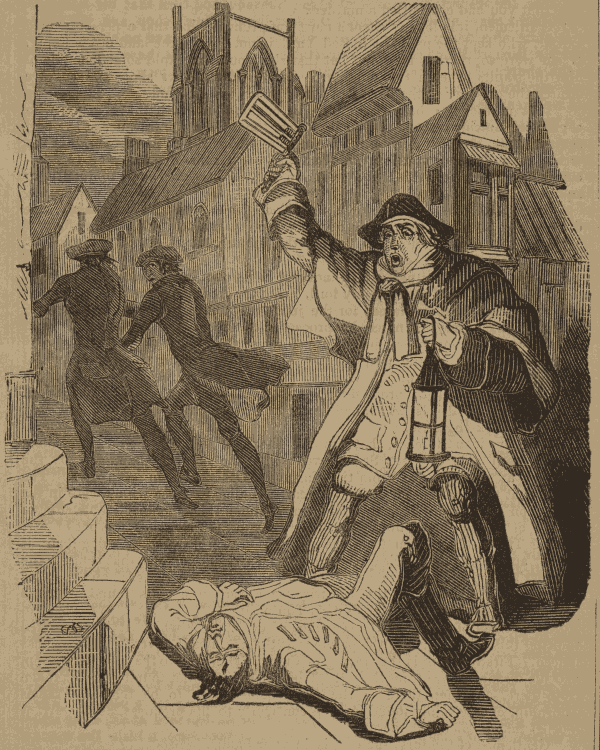 The Astonished Watchman.&mdash;Leaving Newgate Behind.