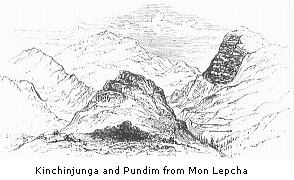 Kinchinjunga and
Pundim from Mon Lepcha