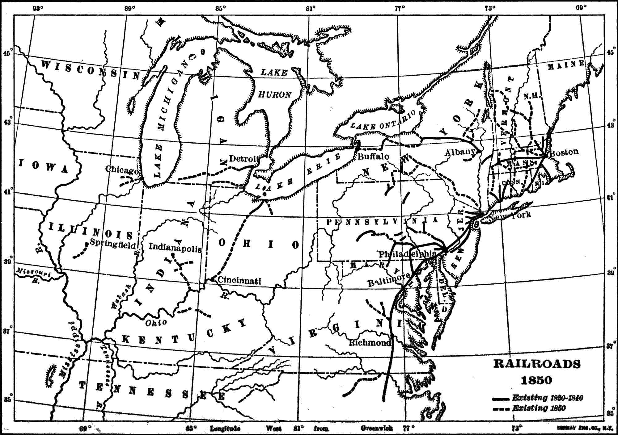 railroads 1850