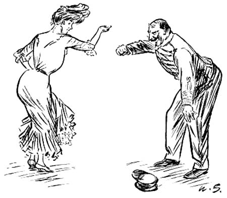 Léontine would motion as if to chuck him
under the chin