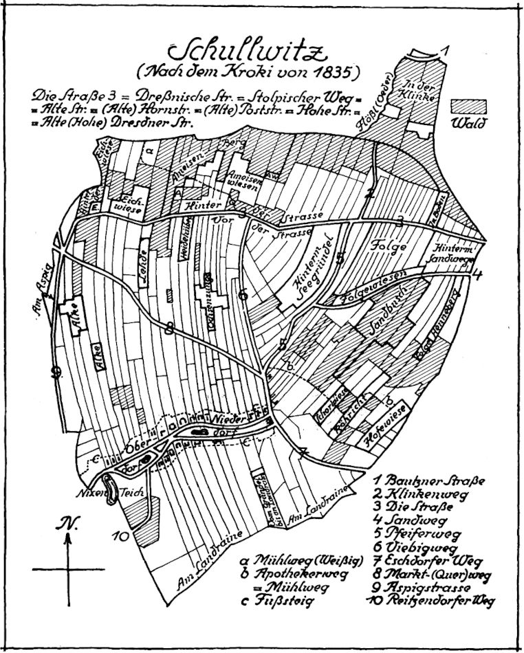 Schullwitz
(Nach dem Kroki von 1835)