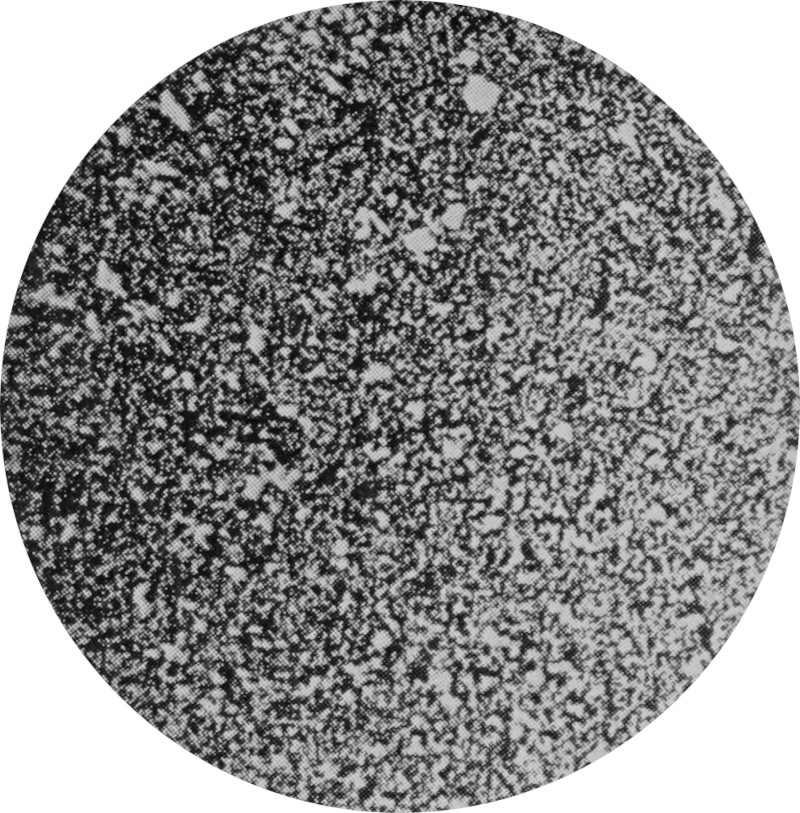 High speed steel shows a granular fine
                    structure in the magnified section of a
                    hyper-eutectoid rod.