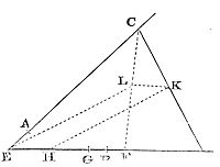 If two lines
AC and BD have a given ratio and CD is cut at K in a given ratio, then
K lies on a fixed line.