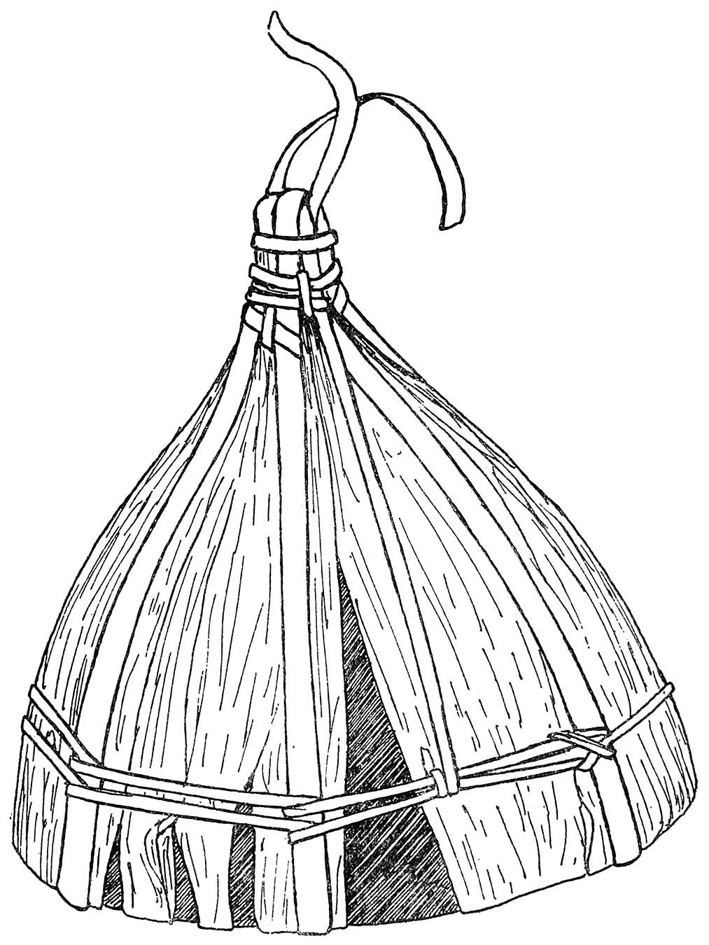 Fig. 32 b. Pot, tied up for carrying, North Andaman