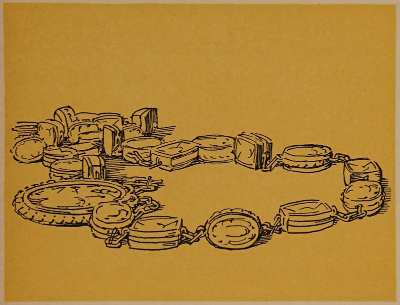 A necklace with large cut stones